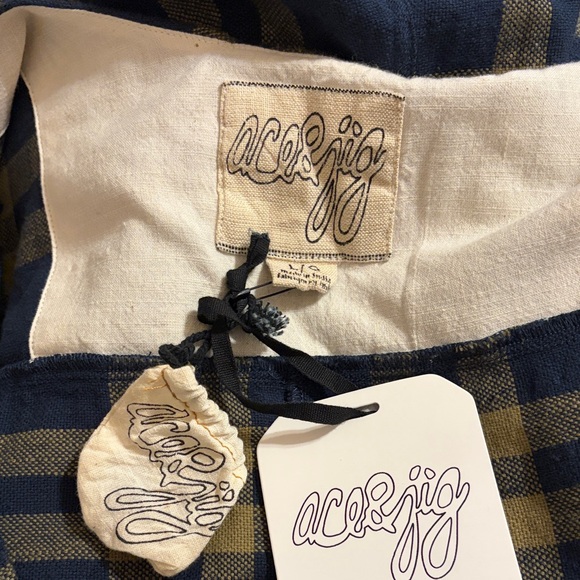 Ace & Jig Jacob Jumpsuit Plaid in Navy and Yellow - Picture 5 of 9